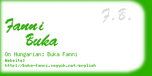 fanni buka business card